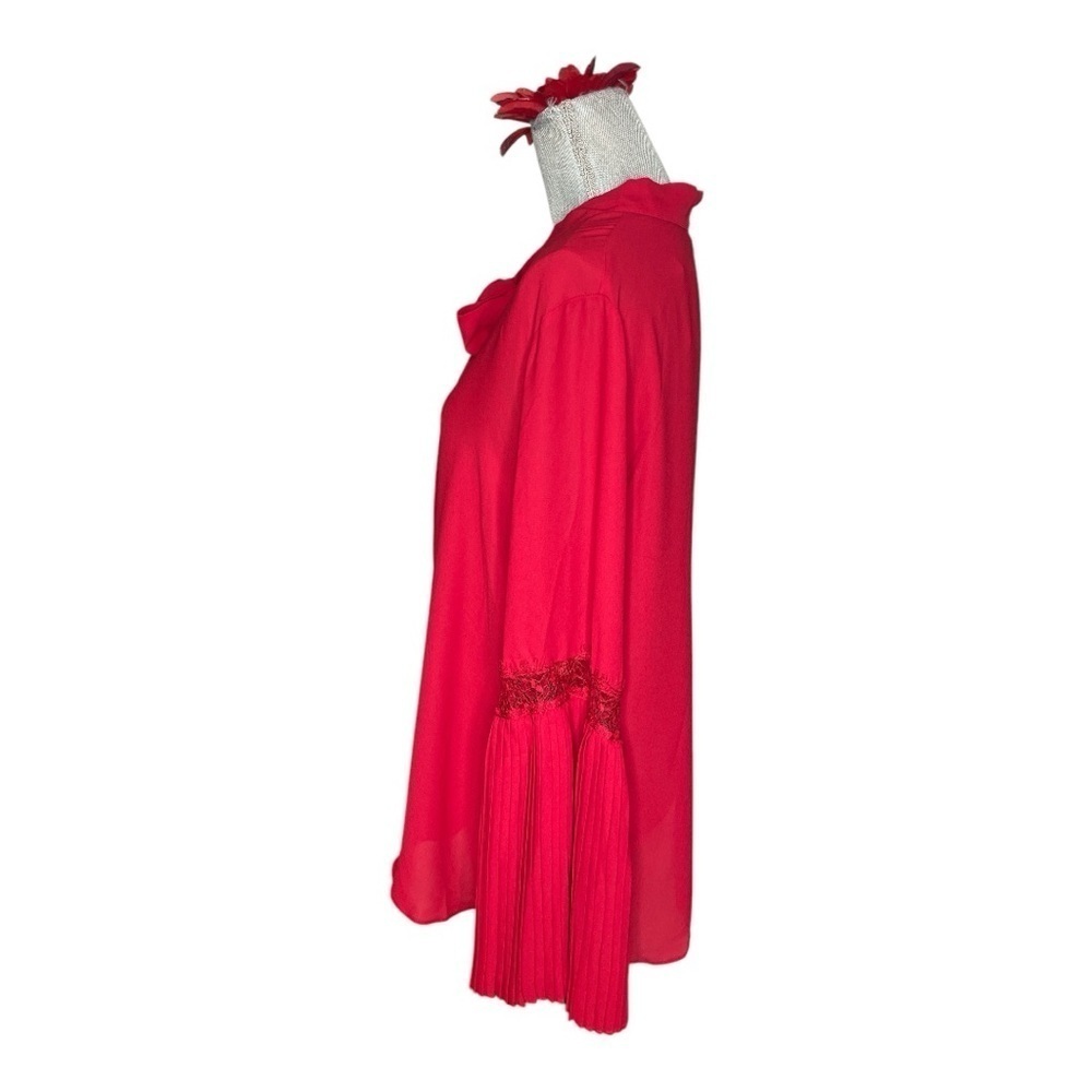 Cato Est. 1946 Red Bow Drop and accordion bell sleeves
Blouse/ Top Size L - Picture 5 of 13